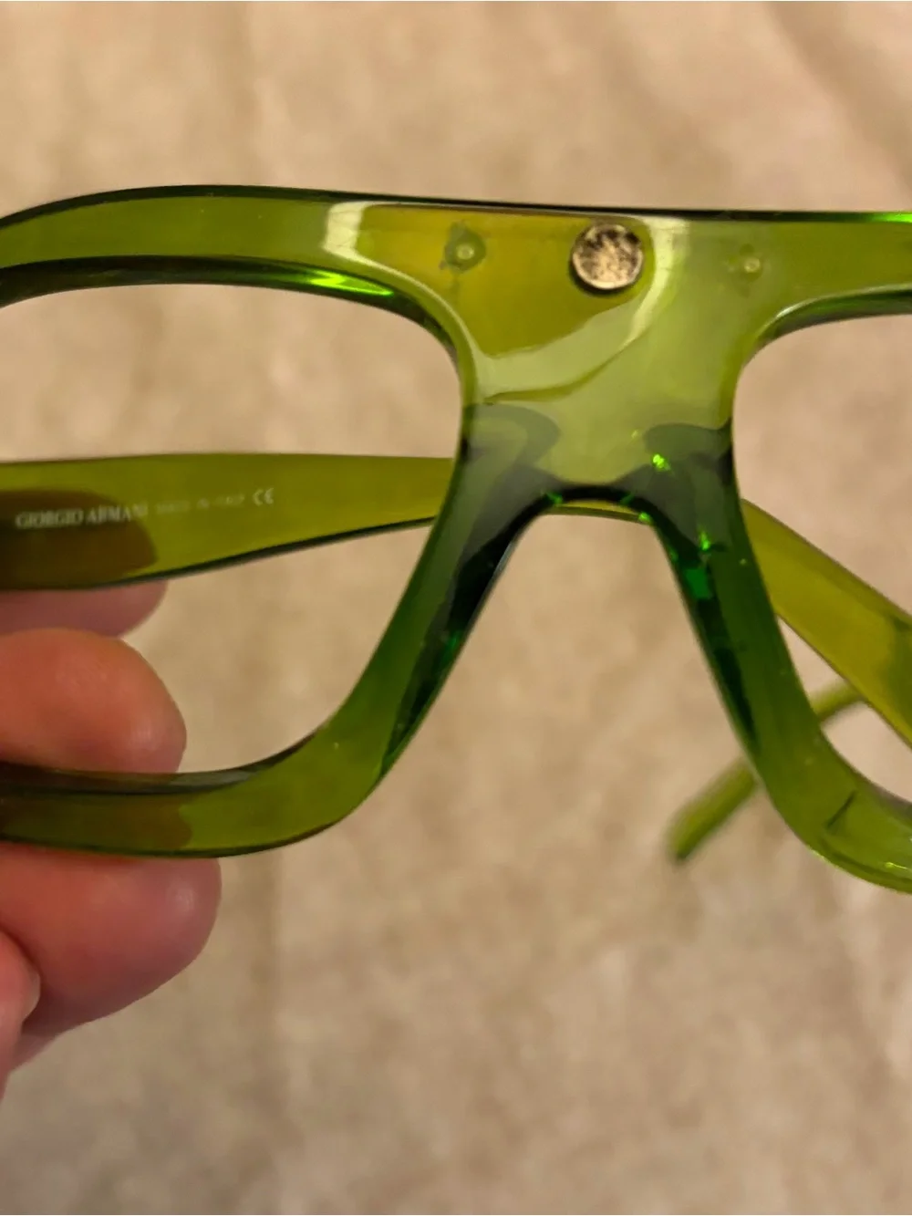 Giorgio Armani Olive Green Visor Sunglasses